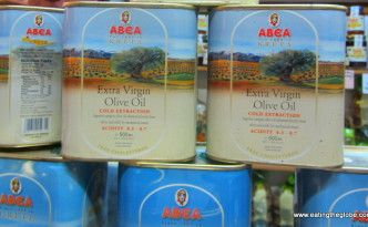 Greek olive oil at the Chania Market