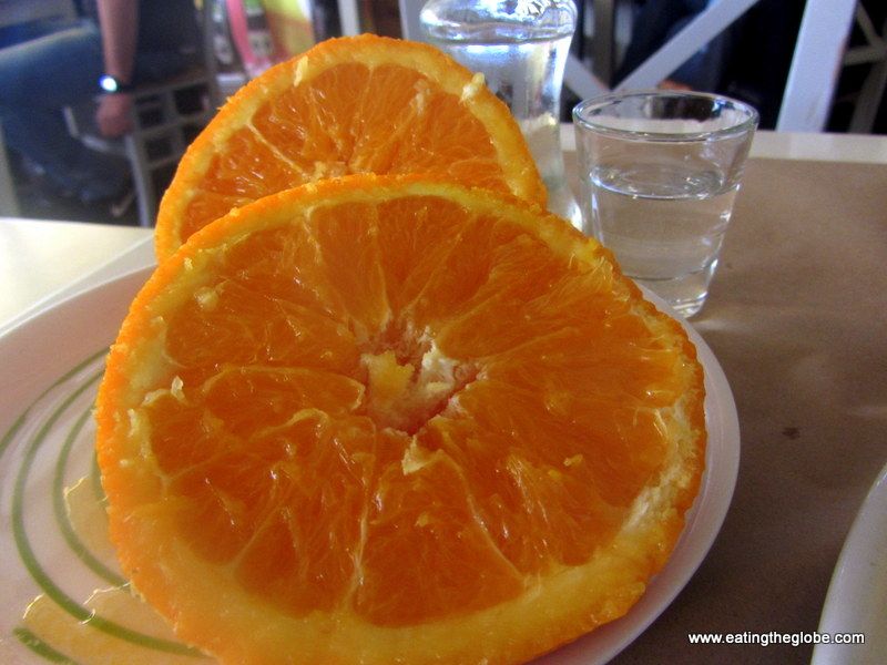 Orange from Glossitses Restaurant in Chania