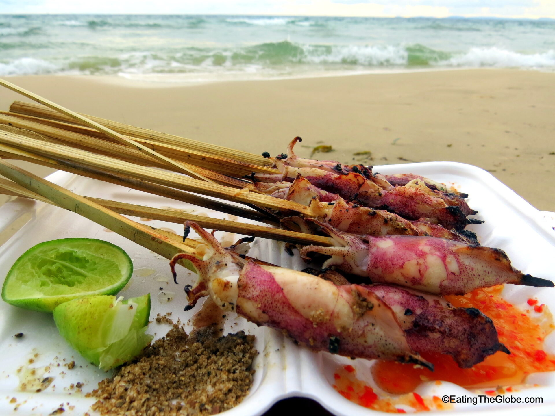 beach food Otres Beach, Cambodia
